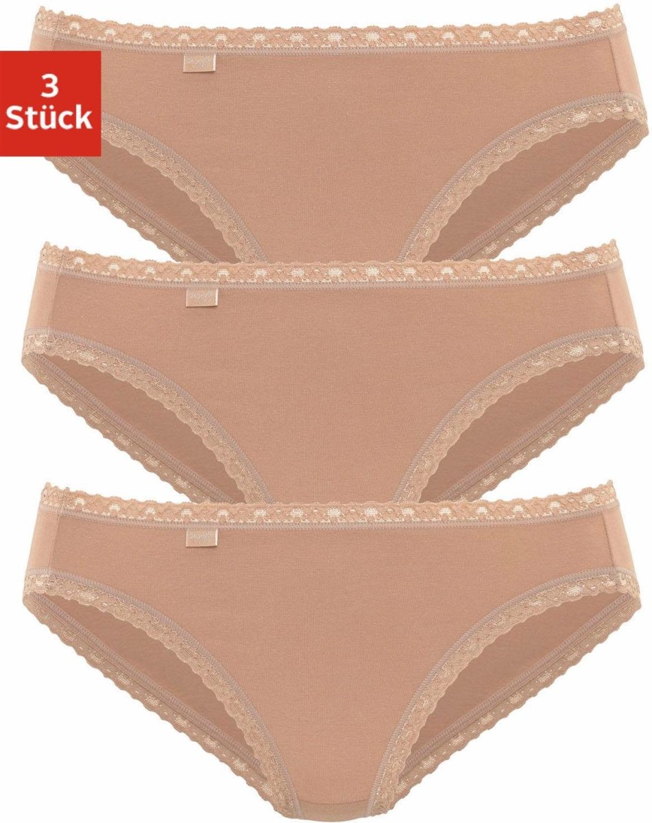 Sloggi Jazz-hipsters 24/7 Cotton Lace met een fijn kantrandje (3 stuks)