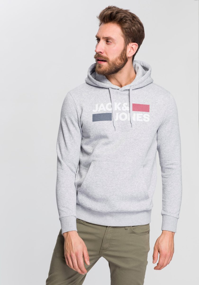 Jack & Jones Hoodie CORP Logo Hoodie met logoprint