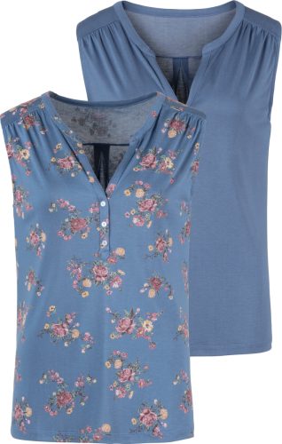 Lascana Tanktop in modieuze blouse-look (Set van 2)