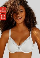 PETITE FLEUR Beugel-bh met fijne jacquard-kant (Set van 2)