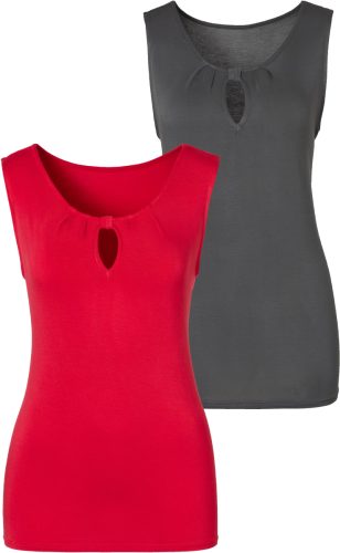 Lascana Tanktop met kleine cut-out bij de hals (Set van 2)