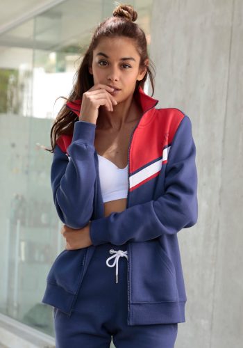 H.I.S Sweatvest met contraststrepen
