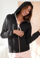 Lascana Capuchonsweatvest met ritssluiting en zakken