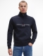 Tommy hilfiger Sweater met opstaande kraag en rits, Tommy Logo