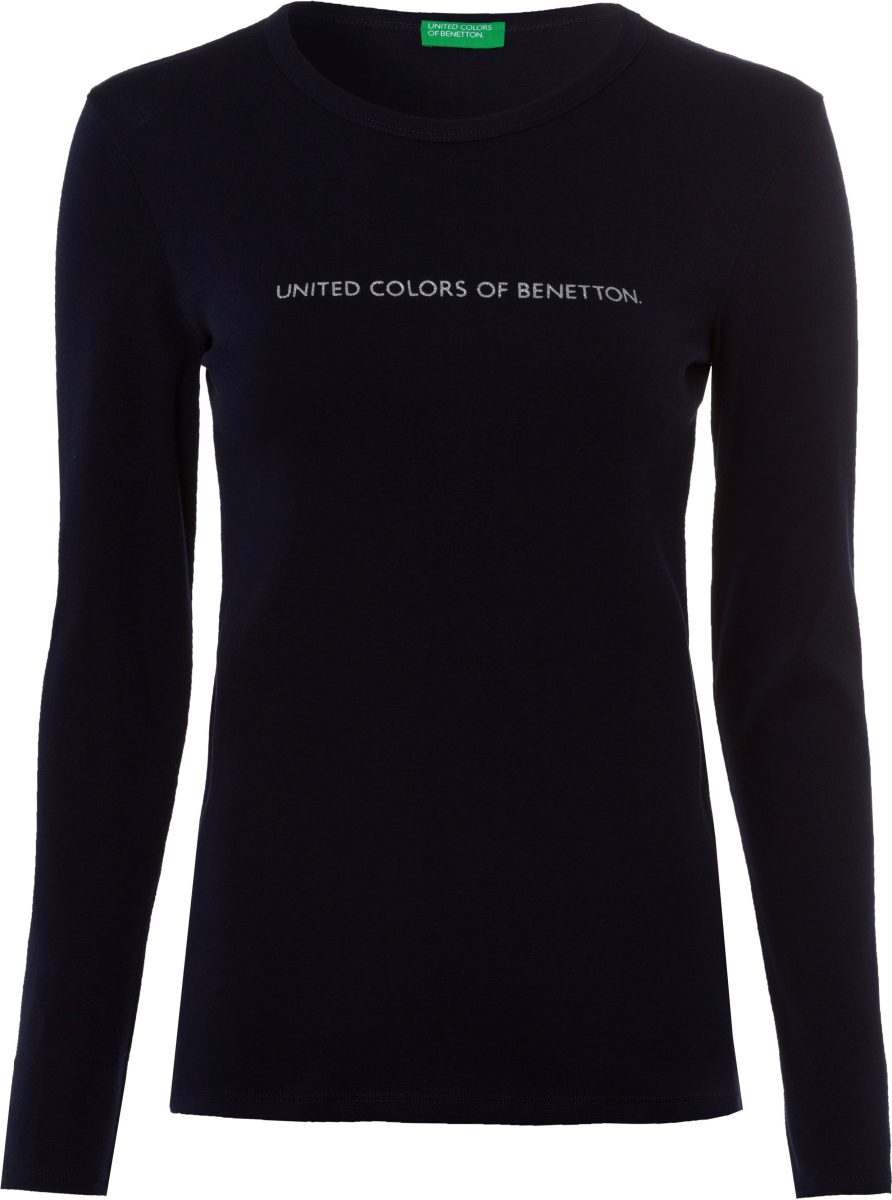 United Colors of Benetton Shirt met lange mouwen met glitterprint voor