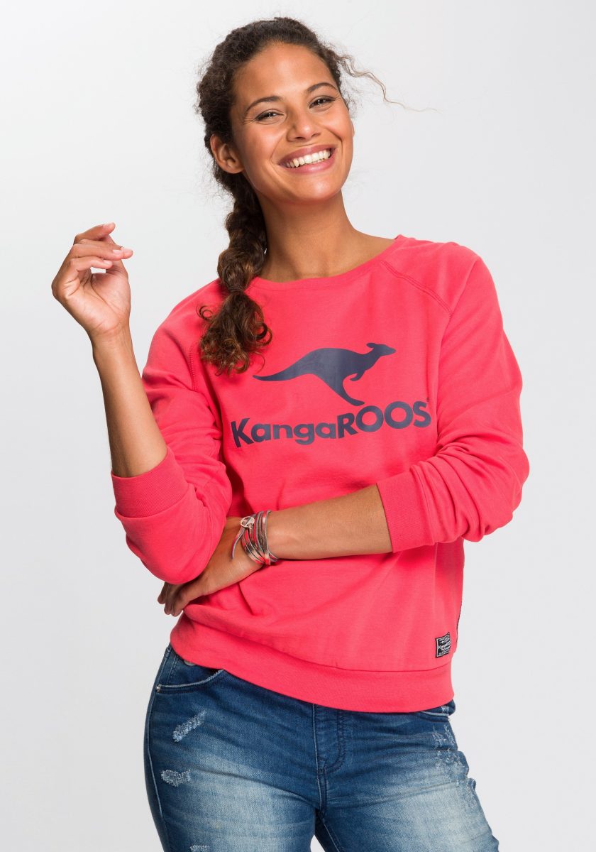 Kangaroos Sweater met grote labelprint voor