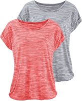 Beachtime T-shirt met gekleurd structuureffect (Set van 2)