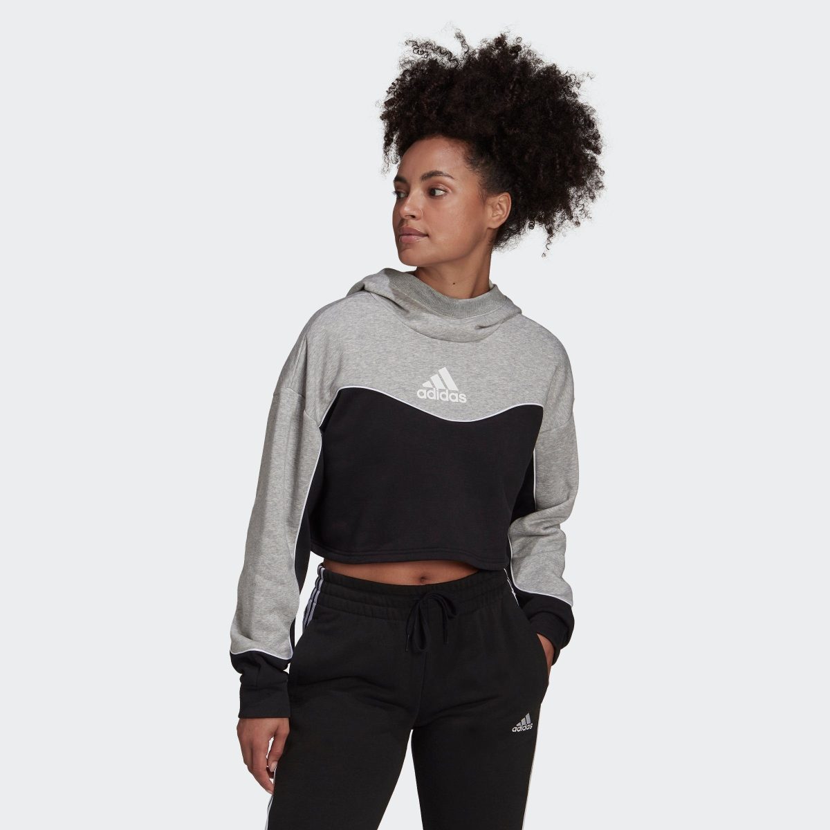 adidas Performance Hoodie COLORBLOCK HOODY MET 3 STREPEN