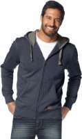 Man's World Capuchonsweatvest met contrastkleurige voering
