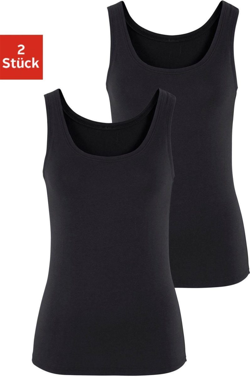 Vivance Tanktop elastische katoenkwaliteit (Set van 2)
