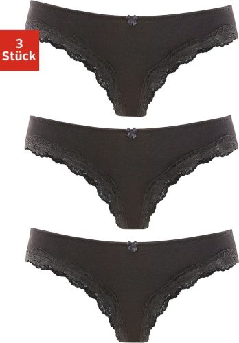 Lascana Brasil-slip met fijne kant (3 stuks)