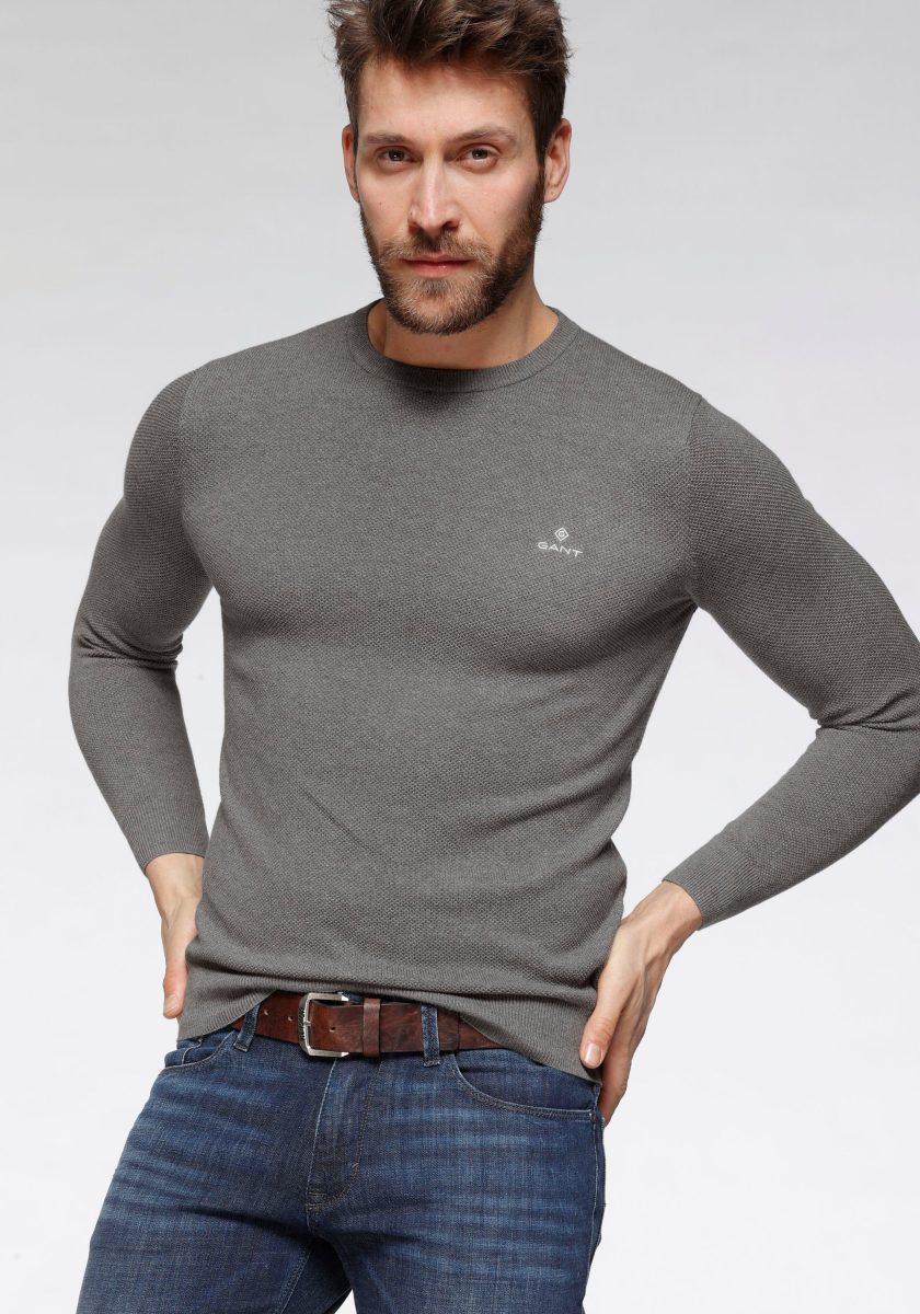 GANT Trui met ronde hals "cotton pique crew"