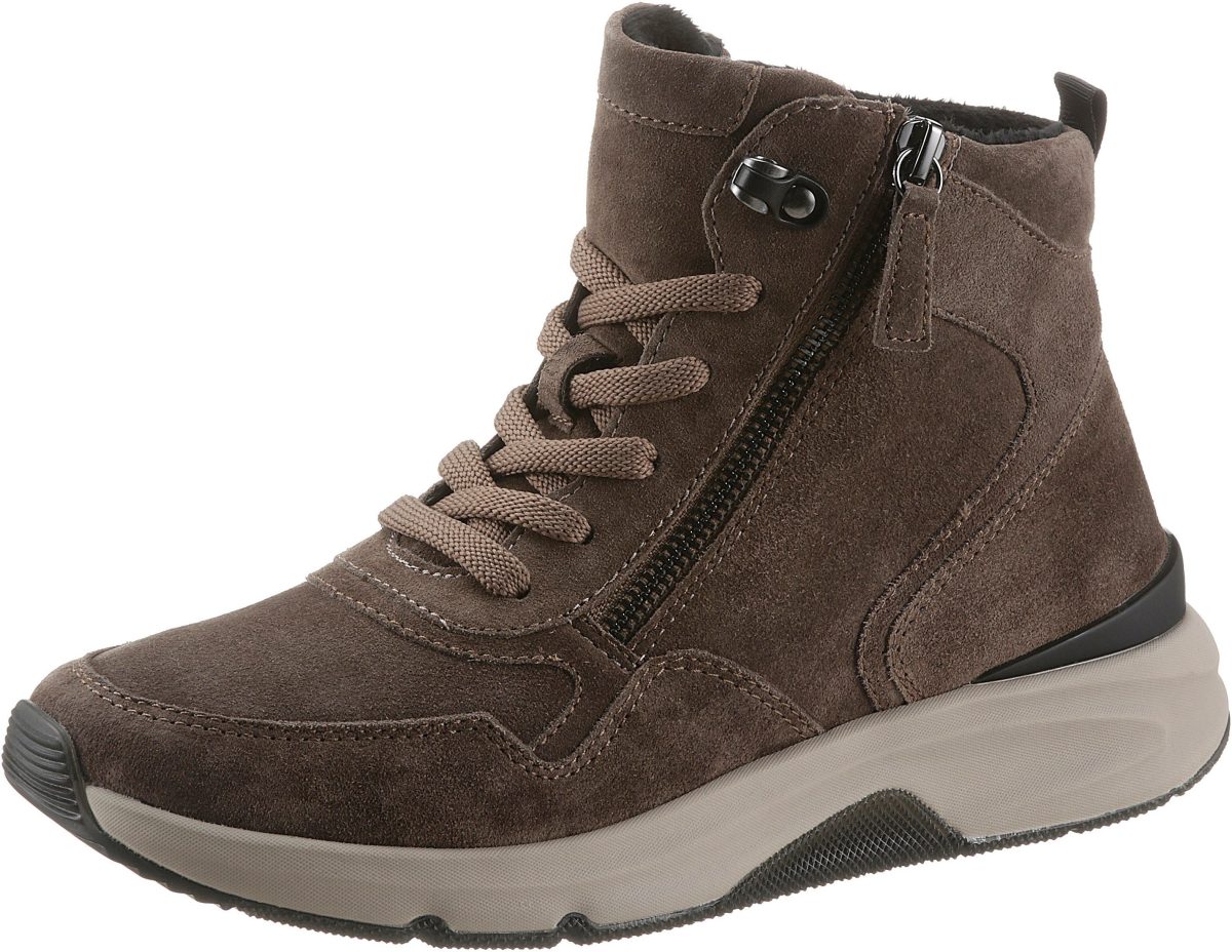 Gabor Rollingsoft Hoge veterschoenen met logo-opschrift bij de hiel