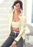 Bench. Capuchonsweatvest met logoprint in metaal-look