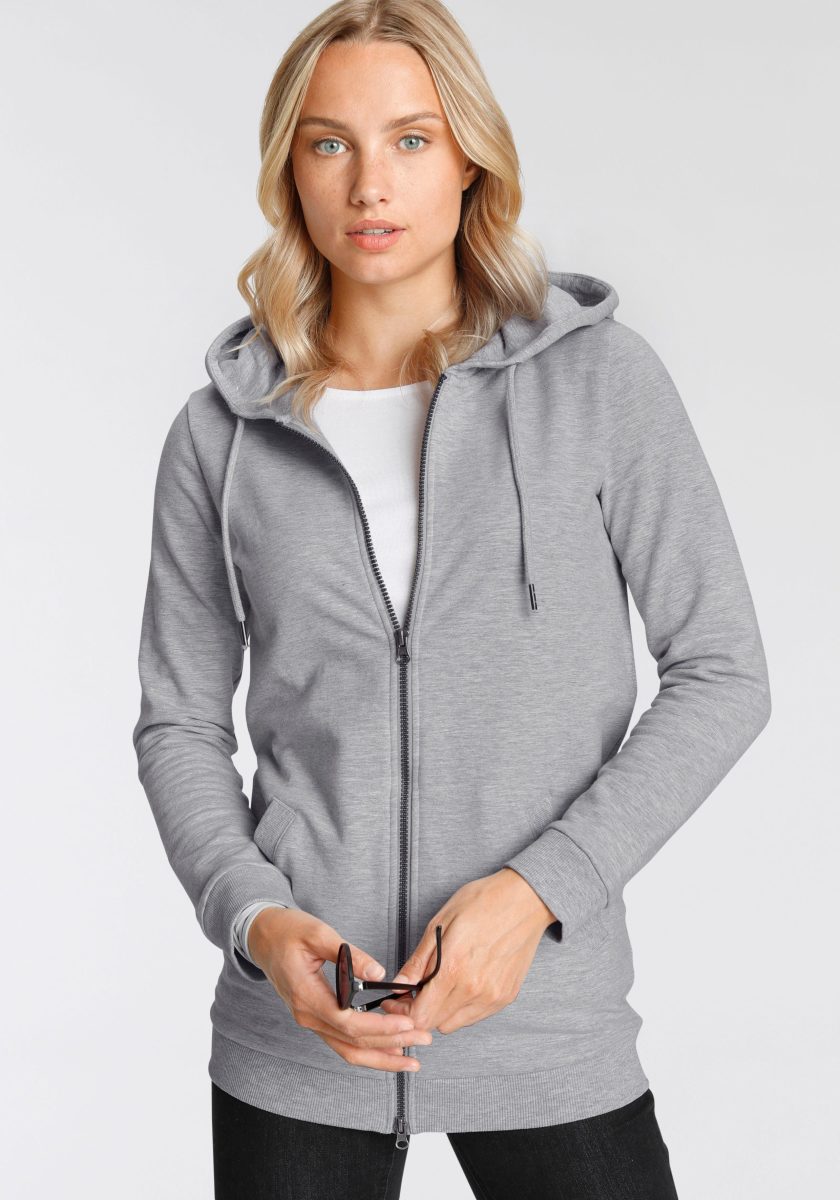 Flashlights Sweatvest in een lang model met een rits