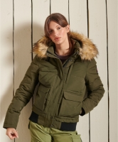 Superdry Bomberjack afneembare capuchon, gerecyclede wattering