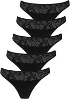 Vivance String met gebloemde kant voor (5 stuks)
