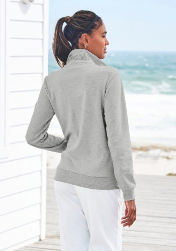 Bench. Sweatvest met glanzend logoborduursel bij de opstaande kraag