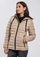 ALPENBLITZ Gewatteerde jas Harmonieuze hutten met contrastkleurige imitatieleren piping