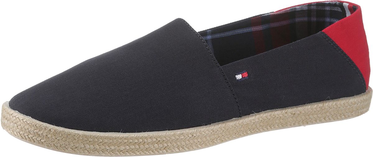 Tommy hilfiger Espadrilles EASY SUMMER SLIP ON met raffia aan de loopzool