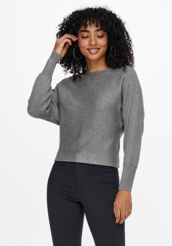 Only Short Gebreide Trui Dames Grijs
