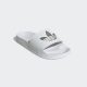 adidas Originals Adilette Lite badslippers wit/mat zilver