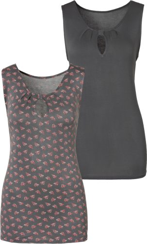 Lascana Tanktop met kleine cut-out bij de hals (Set van 2)