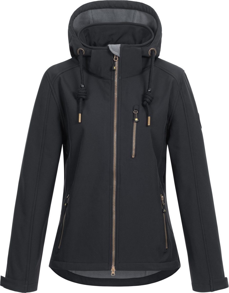 DEPROC Active Softshell-jack PEAK CREEK WOMEN met afneembare capuchon