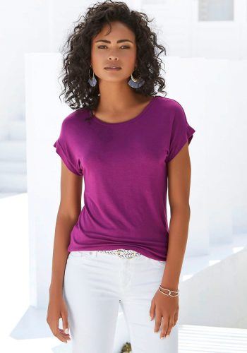 Vivance T-shirt met elastische zoomrand