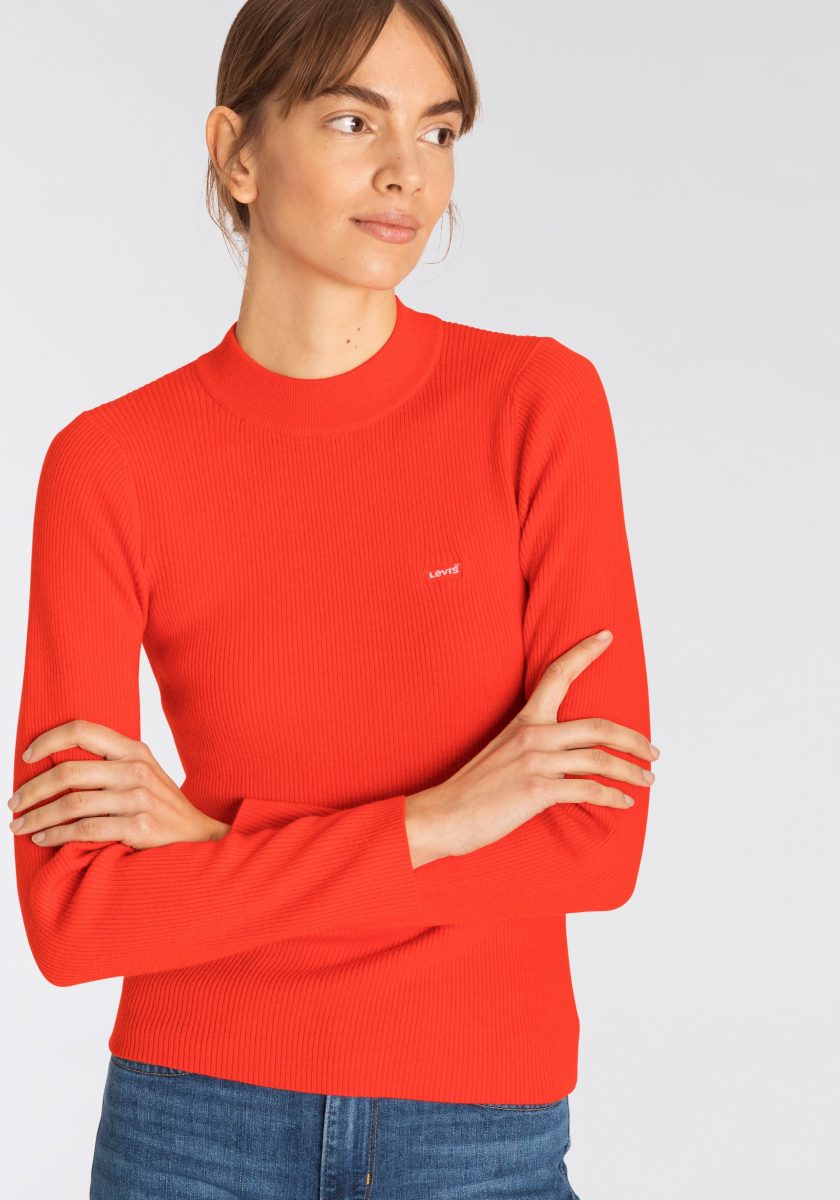 Levi's ® Gebreide trui Crew Rib Sweater met batwing-logo