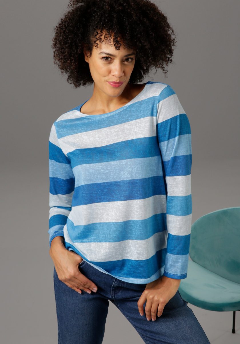 Aniston CASUAL Shirt met lange mouwen met kleurige strepen