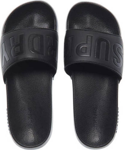 Superdry Sport Code Core Pool Slide badslippers zwart