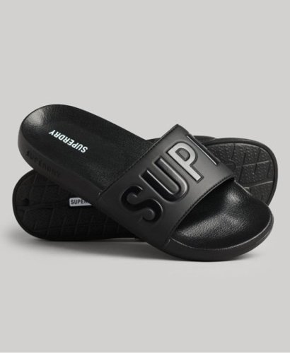 Superdry Sport Code Core Pool Slide badslippers zwart