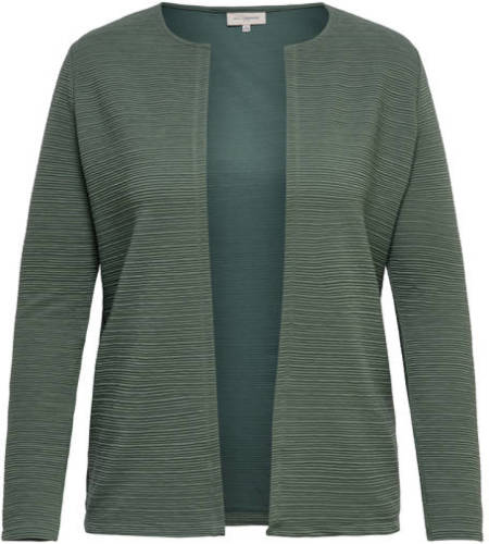 ONLY CARMAKOMA sweatvest CARMECO met textuur groen