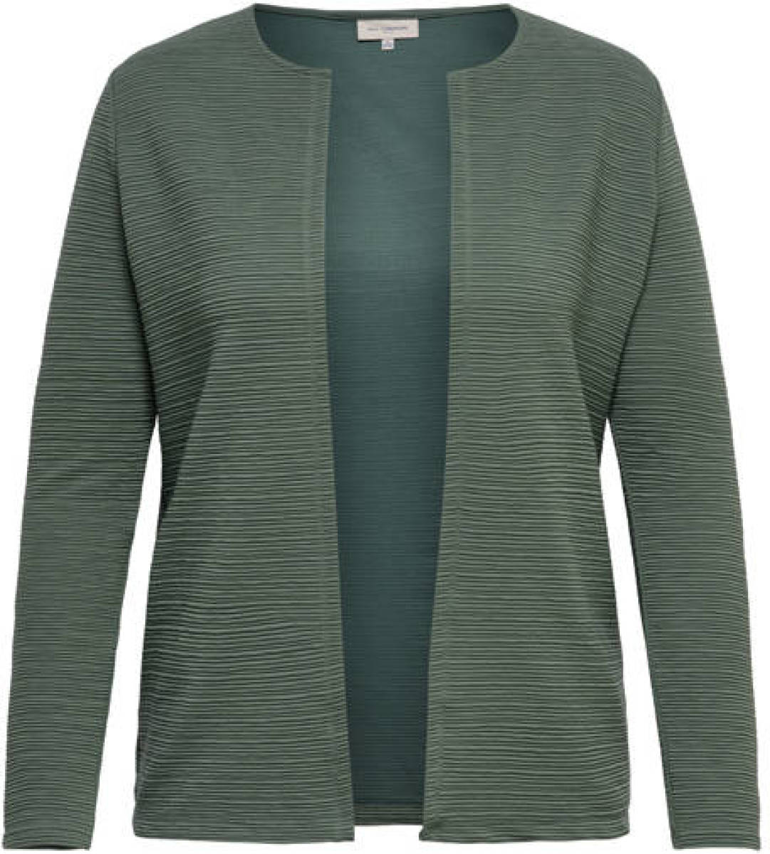 ONLY CARMAKOMA sweatvest CARMECO met textuur groen