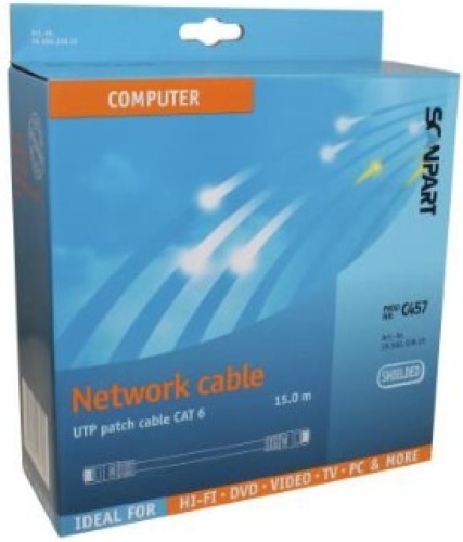 Scanpart netwerkkabel (UTP) CAT6 15,0m UTP kabel