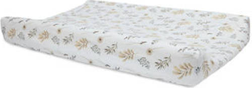 Jollein aankleedkussenhoes Wild Flowers 50x70cm wit/beige/grijs