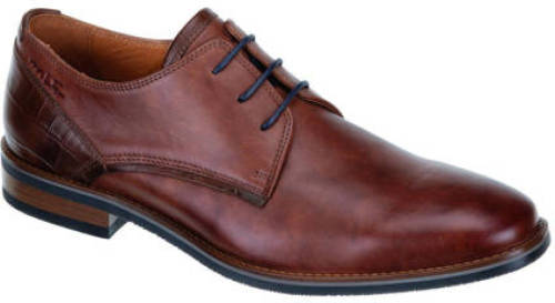 Van lier Amalfi leren veterschoenen cognac