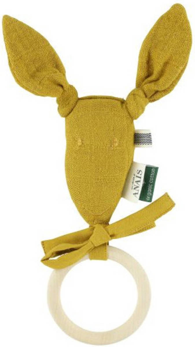 TRIXIE Bijtring Kangoeroe Bliss Mustard 25 Cm Katoen Groen