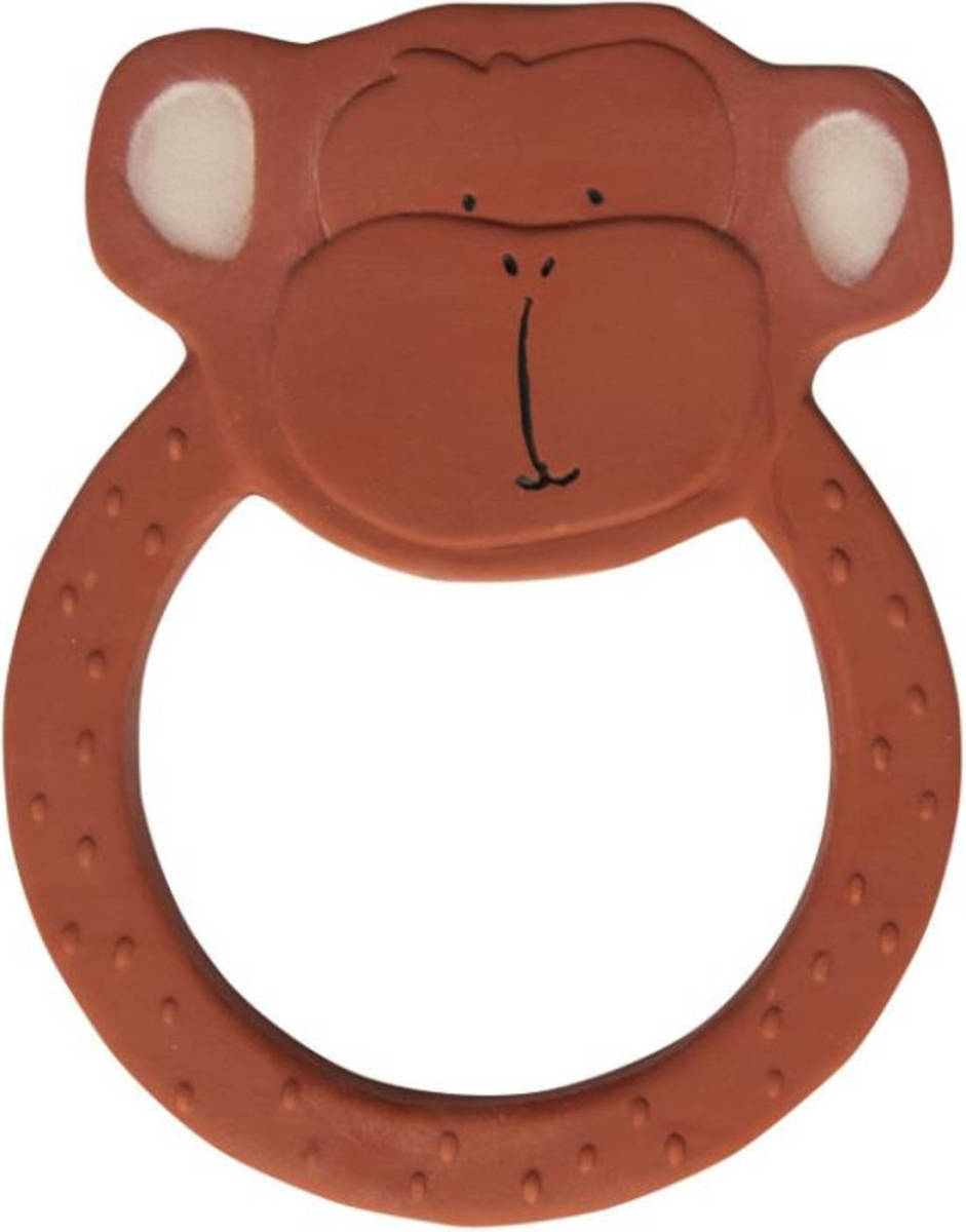 TRIXIE Bijt- En Badring Mr. Monkey Junior 12 Cm Rubber Bruin