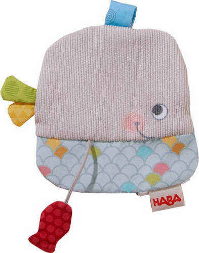 Haba Knuffeldoekje Walvis Junior 10,5 X 12,5 Cm Polyester Grijs