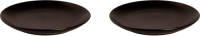 Mammoet Bord Moon 21.5 Cm Zwart Stoneware 2 Stuk(s)