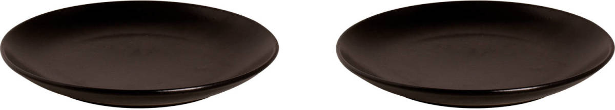 Mammoet Bord Moon 21.5 Cm Zwart Stoneware 2 Stuk(s)