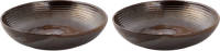 Palmer Bord Diep Metallic 26 Cm Bruin Stoneware 2 Stuk(s)
