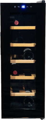Vinata Wijnkoelkast Met Zwarte Deur - 12 Flessen