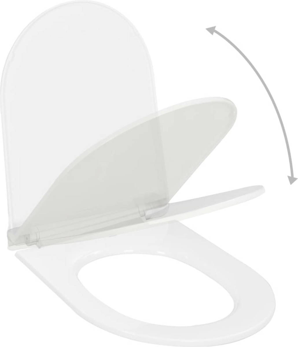 VidaXL Toiletbril Soft-close Met Quick-release Ontwerp Wit