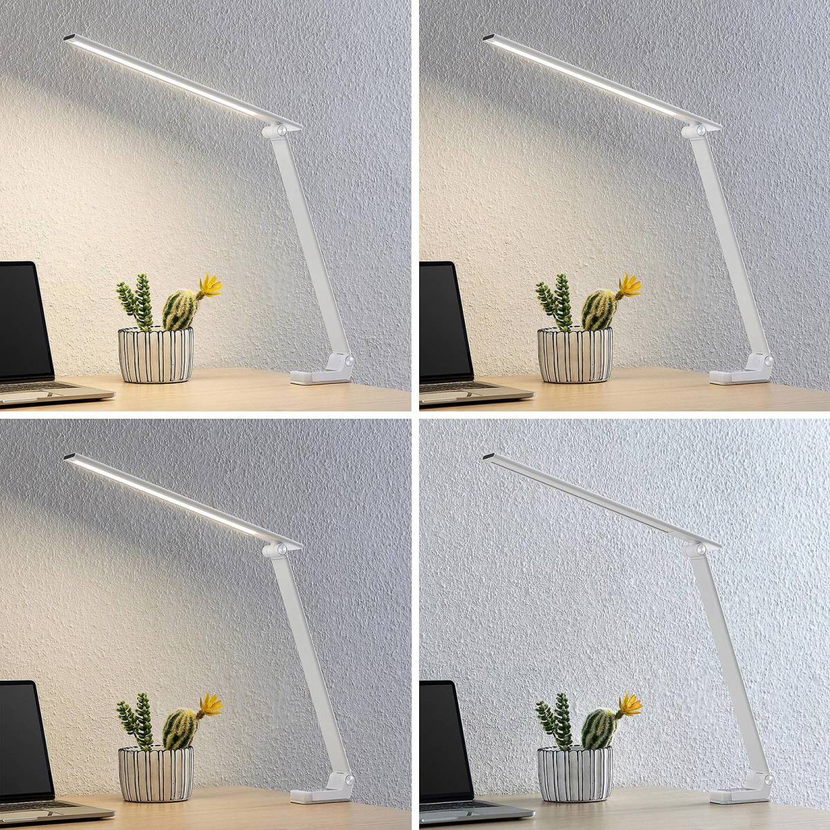 PRIOS Tamarin LED tafellamp, dimbaar, wit