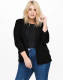 ONLY CARMAKOMA blazer CARCAROLINA met plooien zwart