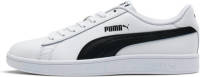 Puma Smash v2 leren sneakers wit/zwart