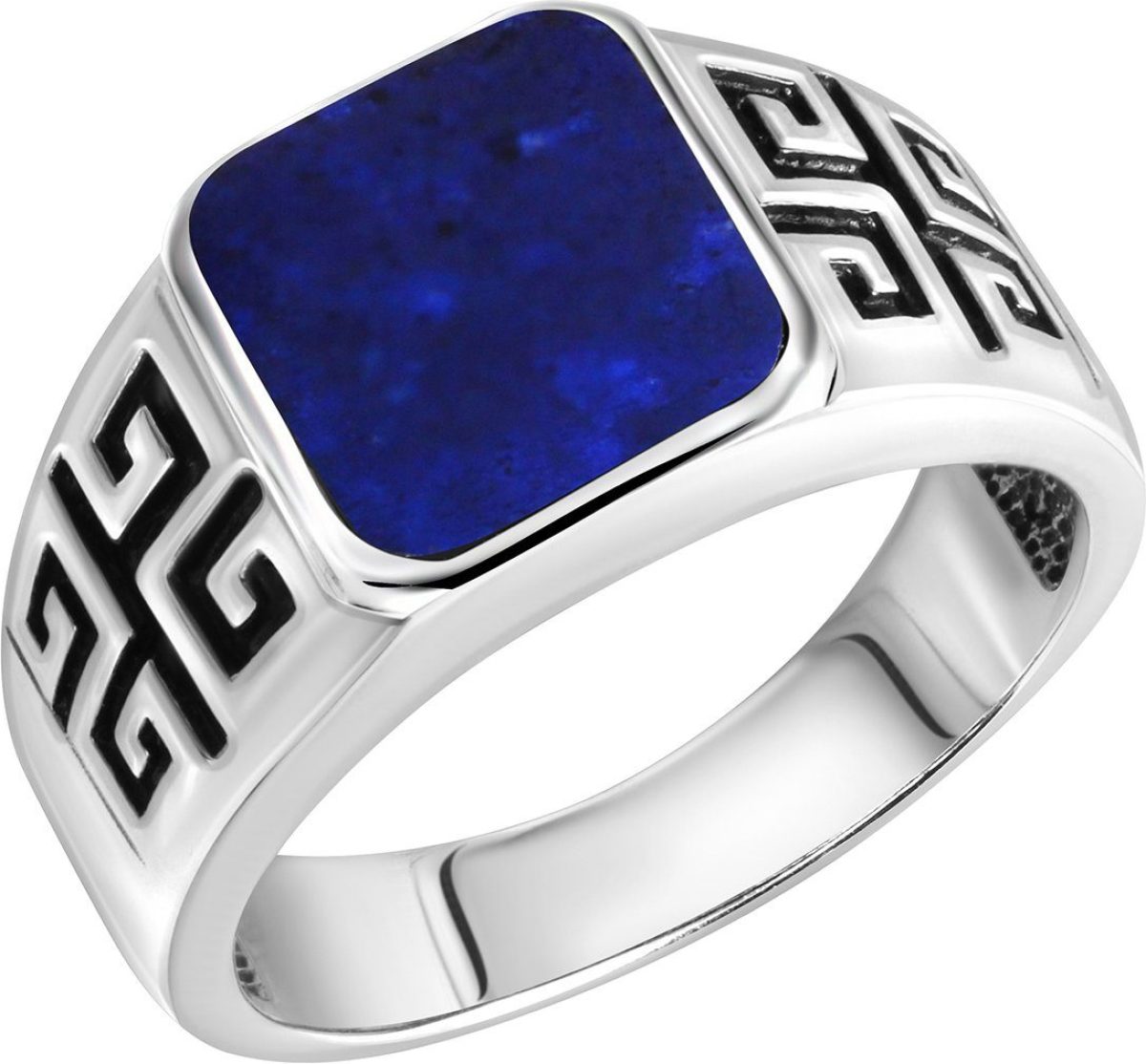 Firetti Zilveren ring met lapis lazuli of agaat